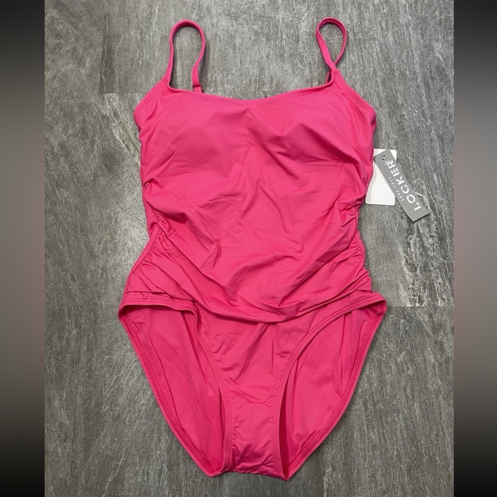 Anne Cole Women's Shirred Maillot One-Piece Swimsuit | Hot Pink